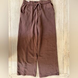 Cotton On Men's Brown Wide-Leg Drawstring Sweatpants